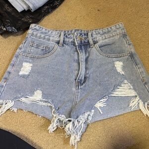 Distressed Denim Women Shorts